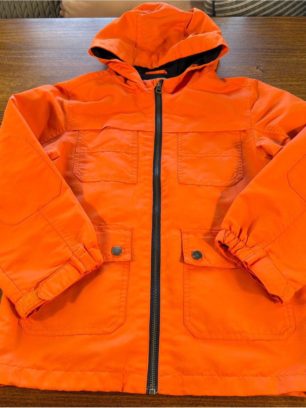 Gymboree Bright Orange Hooded Rain Jacket